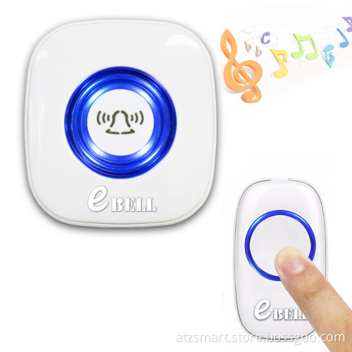 Wireless Doorbell Kit w/ 300m Operating Range 52 Chimes 120dB Loud Sound